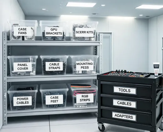 Parts planning shelves