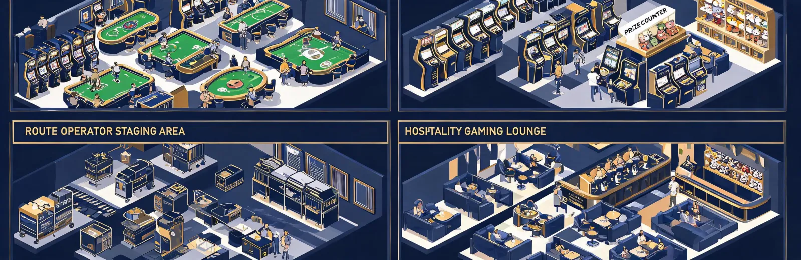 Gaming venue layout illustration