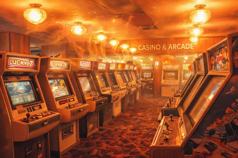 Old incandescent game floor